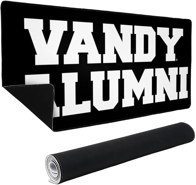 Vanderbilt University Alumni Large Gaming Mouse Pad Desk Mat with Stitched Edges Non-Slip Base for Gamer Home and Office 31.5 x 15.7