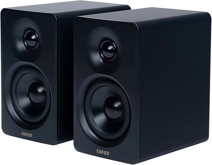 Edifier M60 Multimedia Speaker Bluetooth 5.3 66W RMS Hi-Res Audio &amp Hi-Res Wireless Audio LDAC3 Mid Bass &amp 1 Tweeter USB-C &amp Aux Inputs Compact Desktop Speaker – Black (Renewed)