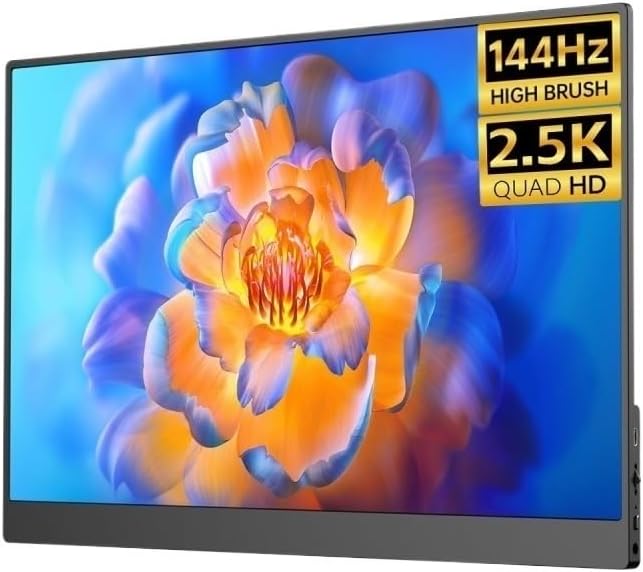 Portable Laptop Monitor 17.3 Inch 144hz 2.5K IPS Laptop External Expansion Screen 100% SRGB 300nit Portable Monitor Gaming Display