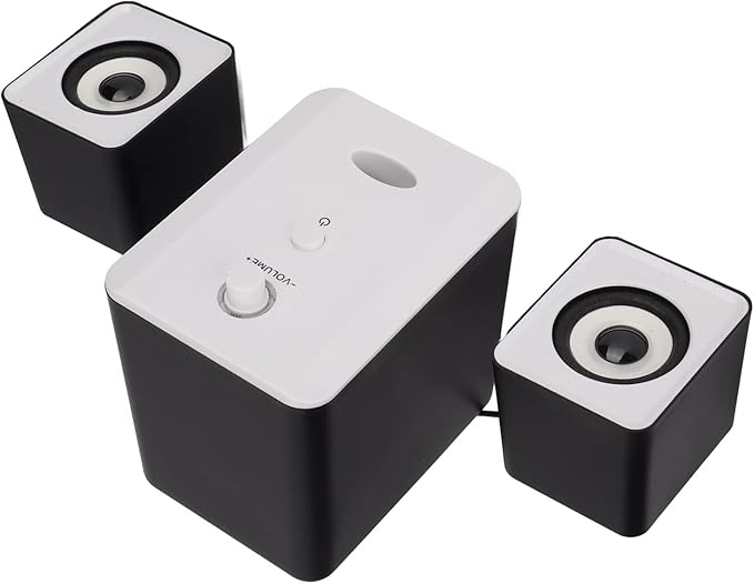aqxreight USB Powered Desktop Speakers Computer Speakers with Subwoofer for PC Laptop Tablet Desktop Version Black White USB Powered Desktop SpeakerUSB Powered SpeakerComputer SpeakerUSB
