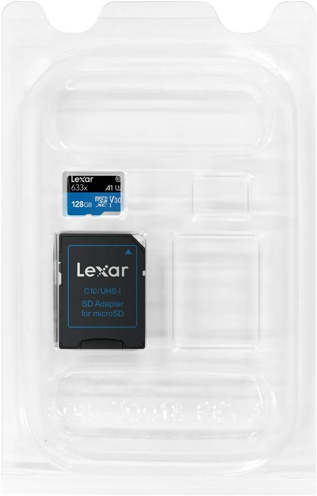 Lexar High Performance 633x 128GB microSD/microSDXC UHS-I Card [Eco-Friendly Packaging]