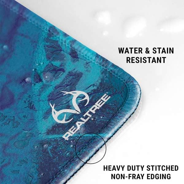 Skinit Medium Gaming Mouse Pad - Officially Licensed WAV3 Blue Camo Design with Stitched Edges Waterproof Non-Slip Rubber Base Desk Mat for Keyboard &amp Mouse 17.7 x 15.75 inches