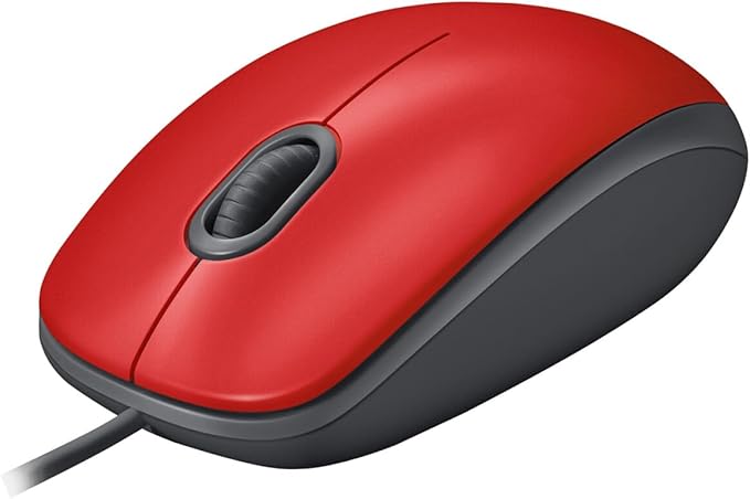 Logitech M110 USB Optical 1000DPI Ambidextrous Red mice
