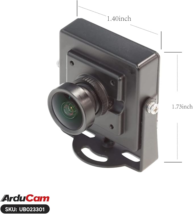 Arducam 5MP Wide Angle USB Camera with Mini Metal Case 1/4 CMOS OV5648 Mini UVC USB2.0 Video Webcam with Microphone for Windows Linux Android and Mac OS