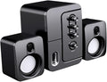 USB Computer Laptop Desktop Speaker 3D Surround Sound Bass Portable Home Office Compact Speaker Black