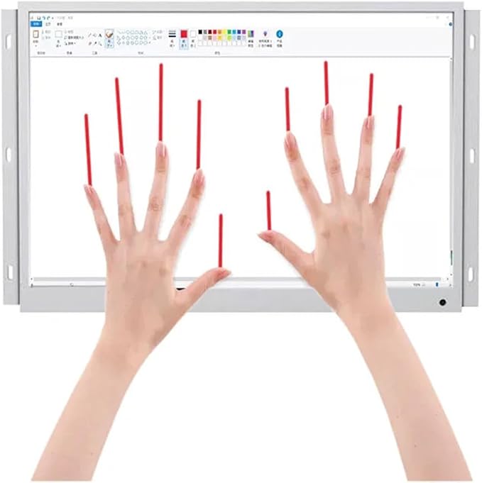 1pc White Color 14 Inch 1920x1080 Open Frame Metal Touch Screen Monitor with AV BNC VGA HDMI USB Interface(Without Touch)