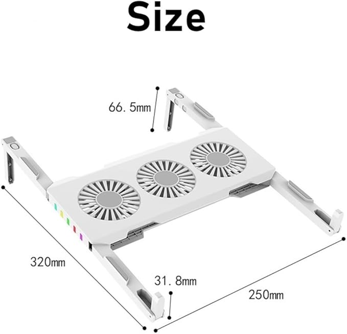 Portable Laptop Cooling Stand Cooling Fan Foldable Tablet PC Gaming Laptop Stand (Color : A Size : 25 * 32 * 6cm) (A 25 * 32 * 6cm)