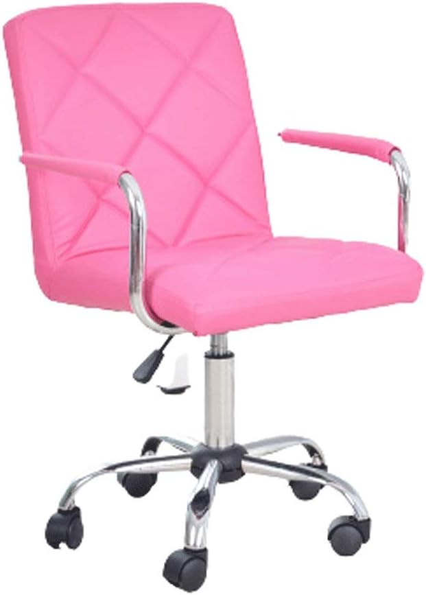 YYDS Chair Lovely Bedroom Gaming Chair Computer Office Chair with Steel Feet Ergonomic Home Rotatable Desk Chair for Live Broadcast Ergonomically (Size : Rose red)