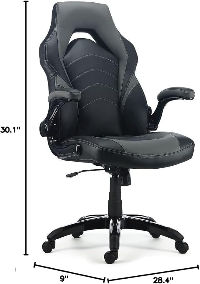 Office Chair Gaming Chair Black and Grey Desk Chair Gaming Chair