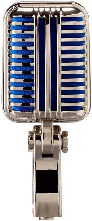 Monoprice Memphis Blue Classic Dynamic Microphone - Unidirectional Retro-Style with Pop-Free On/Off Switch and Protective Case - Stage Right Series