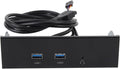 5.25 Inch Front Panel USB Hub 3 Port (2 USB Port + 1 HD Audio Port) 19 Pin Front Panel Adapter 5Gbps USB 3.2 GEN1 9 Pin Sound Internal USB Hub for Computer case