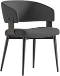 Adjustable Office Computer Chair with Armrest 1pcs Modern Simple Design Comfortable Lounge No Armrests Dining Chair Home Furniture(Grey)