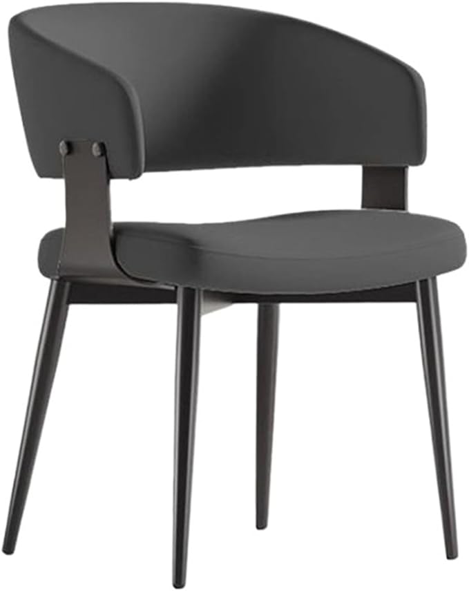 Adjustable Office Computer Chair with Armrest 1pcs Modern Simple Design Comfortable Lounge No Armrests Dining Chair Home Furniture(Grey)