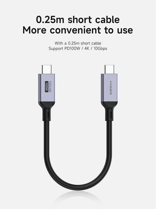 Hagibis USB C Hub with M.2 SSD Enclosure Magnetic Cover Easy Disassemble External Hard Drive Enclosure with 10Gbps USB 3.1 USB C for MacBook Pro iPhone15 Pro Max Mac mini Laptop PC (HB777)