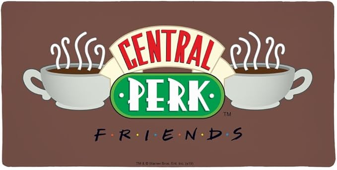 Friends Central Perk Logo Large Gaming Mouse Pad Desk Mat with Stitched Edges Non-Slip Base for Gamer Home and Office 31.5 x 15.7