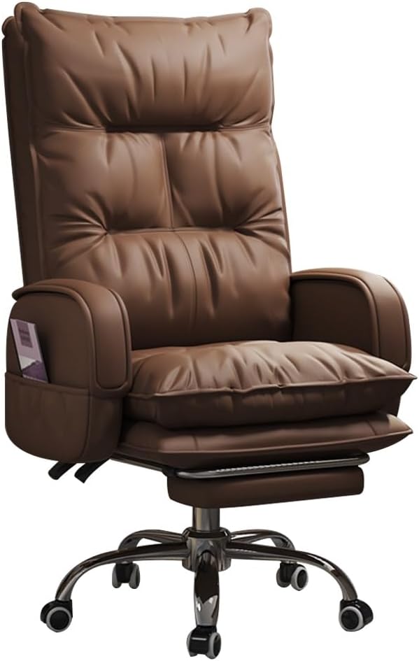 Gaming chair  Home Office Desk Chairs Chair Computer Sofa Chair Can Lie Leisure Desk Chairs with Wheels Gaming Chairs for Adults Office Chair Lift Desk Chair for Living Room Bedroom ( Color : Brown