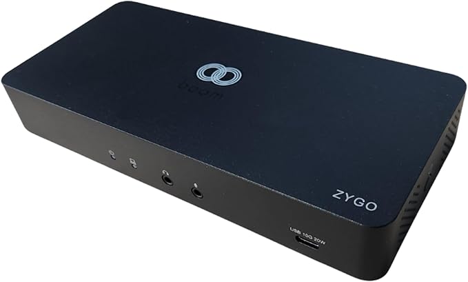 Boom ZYGO USB‑C/DisplayLink Docking Station – Triple 4K60 Display Hub BYOM/Zoom/Teams Compatible 96W Charging Ethernet 6 USB Ports HDMI &amp DP TAA Compliant
