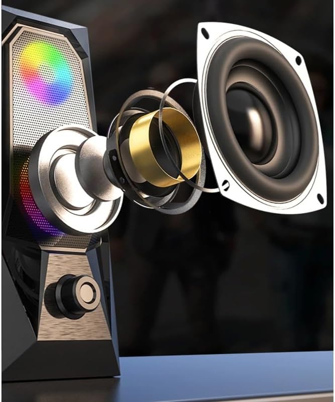 Luminous RGB Desktop Computer Audio Mini Laptop Speaker Multimedia Speakers