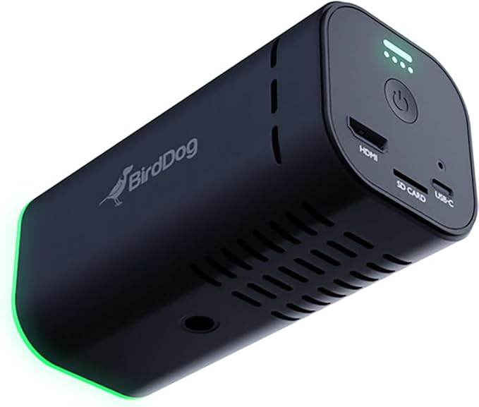BirdDog Maki Live 8.2MP 4K UltraHD NDI|HX3 Battery Powered Live Streaming 3X Box Camera Black