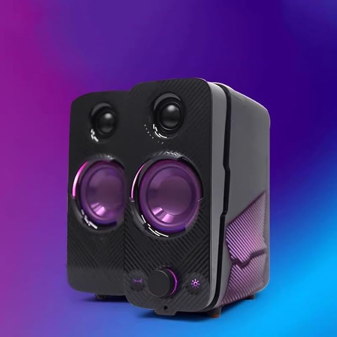 JSEIAJB Game Speaker Computer Audio Dazzling Light Effect Esports Desktop 2.0 Audio Home Computer Audio
