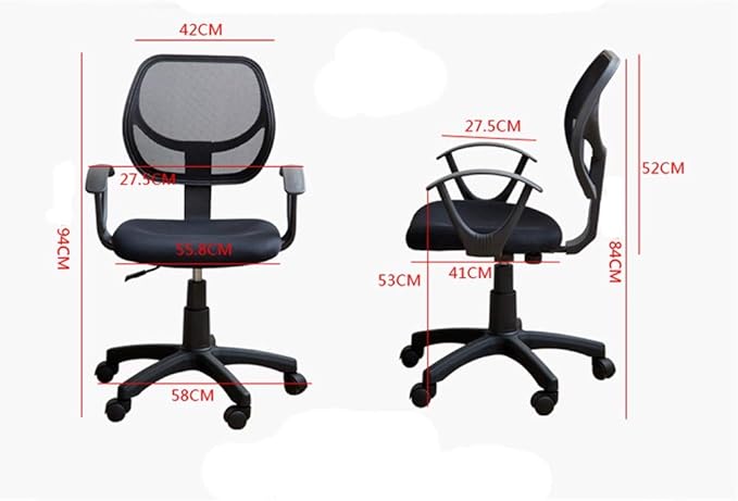 Office Chair Gaming Chair Computer Chair 1 PC Nylon Mesh Five-Star Feet Mesh Chair Ergonomic Adjustable Office Chair