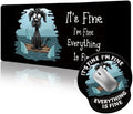 Funny Dog Ergonomic Mouse Pad with Wrist Rest Gaming Large Desk Mat