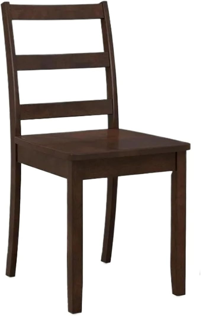 Adjustable Office Computer Chair with Armrest 1pcs Walnut Wooden Armless Dining Chairs with Solid Rubber Wood Legs Non-Slip Foot Pads