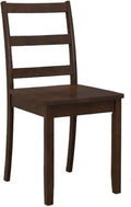 Adjustable Office Computer Chair with Armrest 1pcs Walnut Wooden Armless Dining Chairs with Solid Rubber Wood Legs Non-Slip Foot Pads