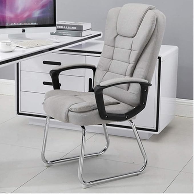 Computer Office Chair Swivel Task Chair Office Chairs Computer Chair Racing Style Office Desk Chair Double Seat Cushion Design Ergonomic Fabric Gaming Chair Bow Foot High-Back Office Computer Chair fo