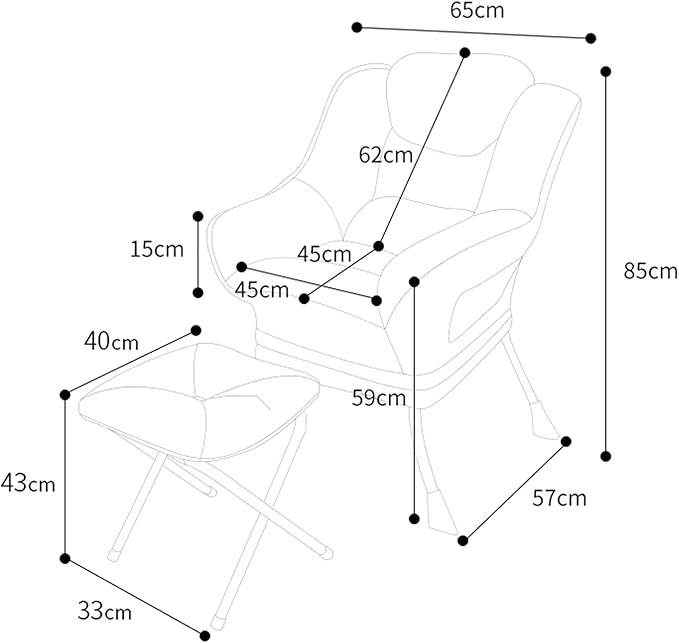Mlaea Ergonomic Deck Chairs Comfortable Soft Bedroom Chairs Clothing Store Restaurant Gaming Reclining Chairs 45 * 45 * 85CM(Color:#6)
