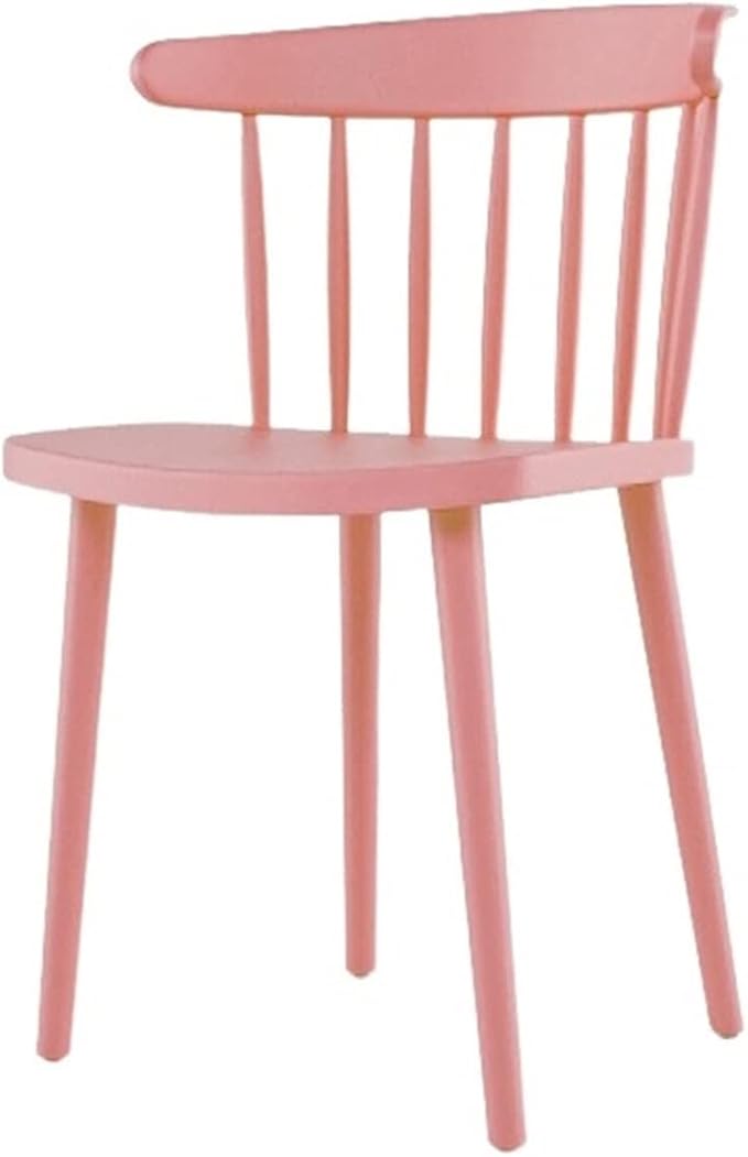 Adjustable Office Computer Chair with Armrest Home Furniture Plastic Chair Bedroom Dormitory Makeup Balcony Living Room Leisure Dining Chairs(Pink)