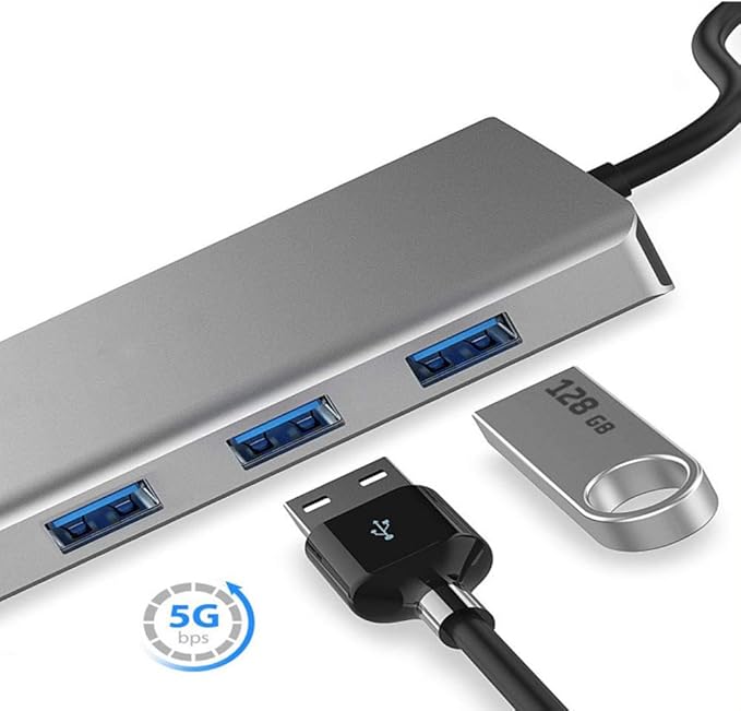axGear USB Type C Dual HDMI VGA Adapter Card Reader USB 3.0 HUB Screen Mirror