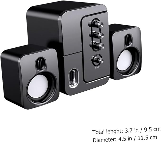 Vaguelly USB Portable Computer Speakers for Laptop and Desktop Compact Wired Stereo Speaker with 3D Surround Sound and Deep Bass for Home and Office Use
