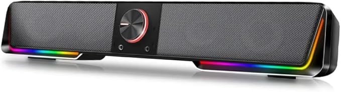 Support Aux 3.5 Surround RGB Speakers Column Sound Bar for Computer PC Loudspeakers