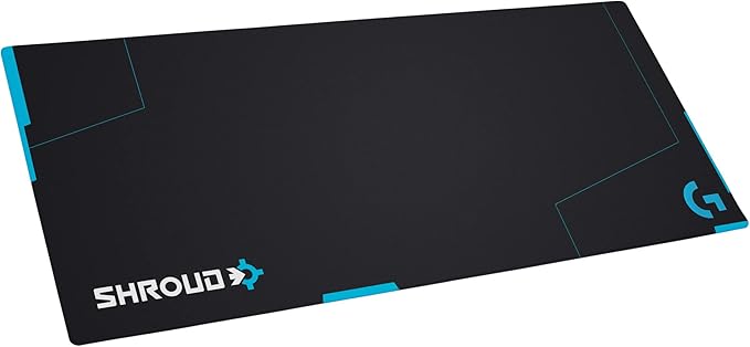 Logitech G840 XL Shroud Edition Cloth Gaming Mouse Pad 400x900 mm 3 mm Thin Pad Stable Rubber Base Performance-Tuned Surface Moderate Surface Friction Durable Tube for Transport - Black