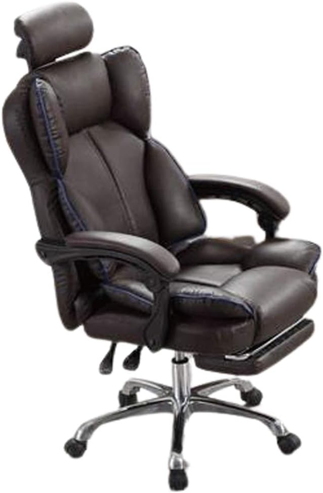 YYDS Chair Reclining Esports Chair Office Boss Chair Luxury Ergonomic Computer Gaming Chair Household Armchair with Footrest Ergonomically (Color : Brown Size : Steel feet)
