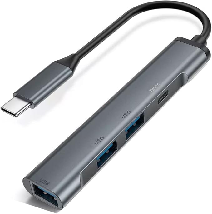 USB C Charger Port 4-in-1 Adapter USB Hub Compatible with Samsung Galaxy A73A54A53A33A23A14A13A03s - USB Splitter Type-C PD Port