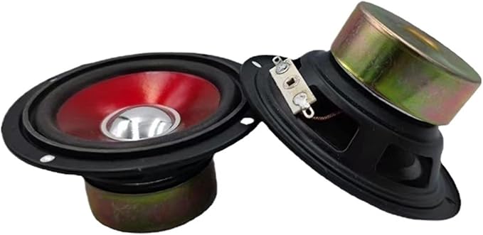 2Pcs 3 Inch Mini Audio Full Range Anti-Magnetic Round Speaker 4 Ohm 15W Computer Speaker(Yellow)