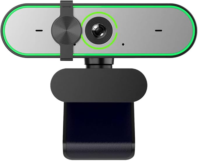 2K Webcam with Noise Cancellation Microphone Plug &amp Play HD USB Webcam 90° FOV Privacy Cover Portable Camera for Laptop Desktop PC Mac Zoom Skype (C)