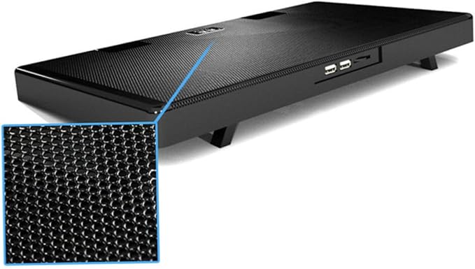 Veemoon Laptop Cooling Pad with 5 Fans USB Cooling Base Adjustable Angle Heatsink Stand for Gaming and Office Laptops Black