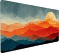 Mouse Pad XXL Sunset Mountain Gaming Mousepad 39.4x19.7x0.12 inch Mousepad with Stitched Edgeswith Non-Slip Rubber Base Improved Precision and Speed Waterproof Protector Desk Accessories 1-U015