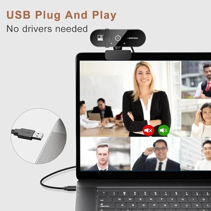 Webcam 1080P Camera 2K with Microphone Web Cam for PC Laptop Video Shooting