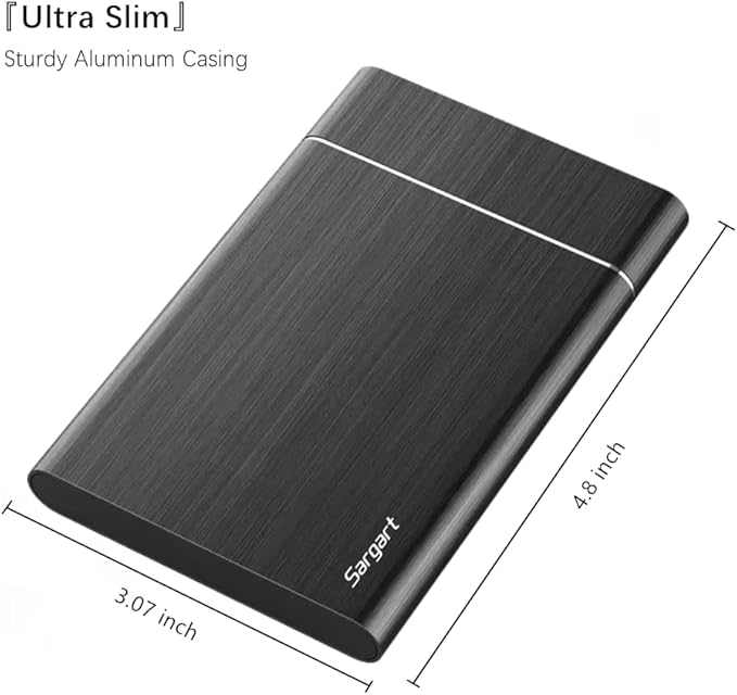 320GB Portable External Hard Drive USB3.0 Mobile HDD Storage for PC Mac Desktop Laptop Mac Chromebook Xbox One Xbox 360 PS4 (Black)