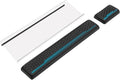 3-in-1 Keyboard Stand with Ergonomic Wrist Rest Set Acrylic Keyboard Holder for Desk with Carpal Tunnel Support Memory Foam Mouse Pad Riser for Desktop/Computer - Black Leather
