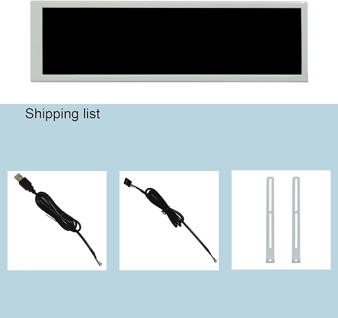 VSDISPLAY 8.8 Inch 1920x480 IPS LCD Monitor for Secondary Display/DIY Computer PC Case GPU CPU RAM Temperature Data Monitoring Sensor PanelWhite
