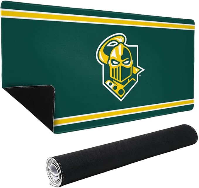 Clarkson University Golden Knights Primary Logo Stripes Large Gaming Mouse Pad Desk Mat with Stitched Edges Non-Slip Base for Gamer Home and Office 31.5 x 15.7