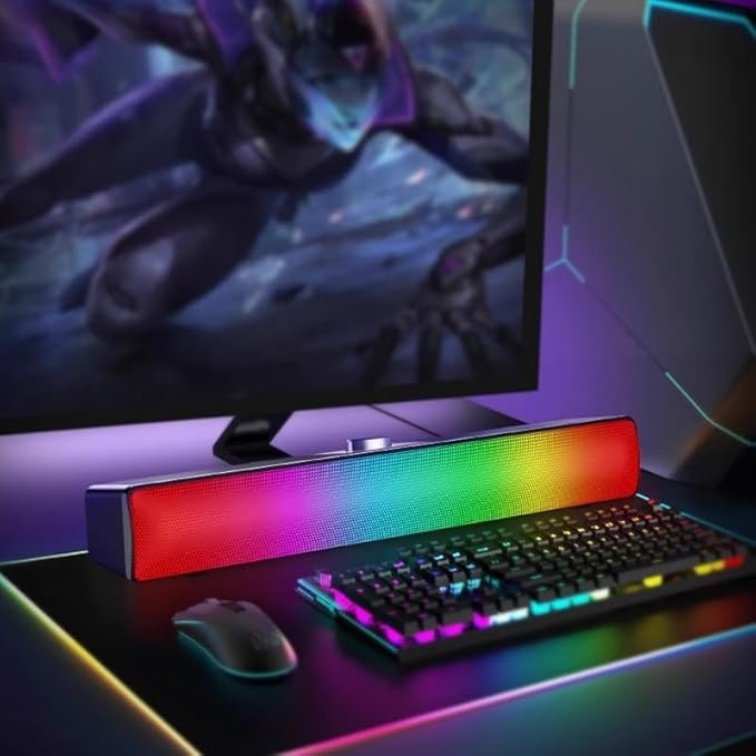 Computer Audio Desktop Heavy Subwoofer Laptop Home Wired Small Speaker Light E-Sports Games