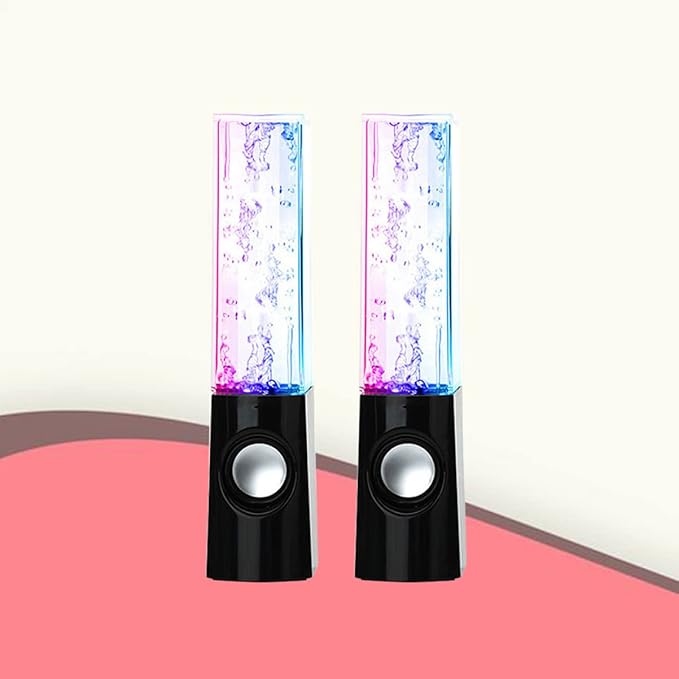 Mobestech 2-in-1 Music Fountain Speaker Computer Desktop Speakers Lights Water Spout Ideal for Home Events