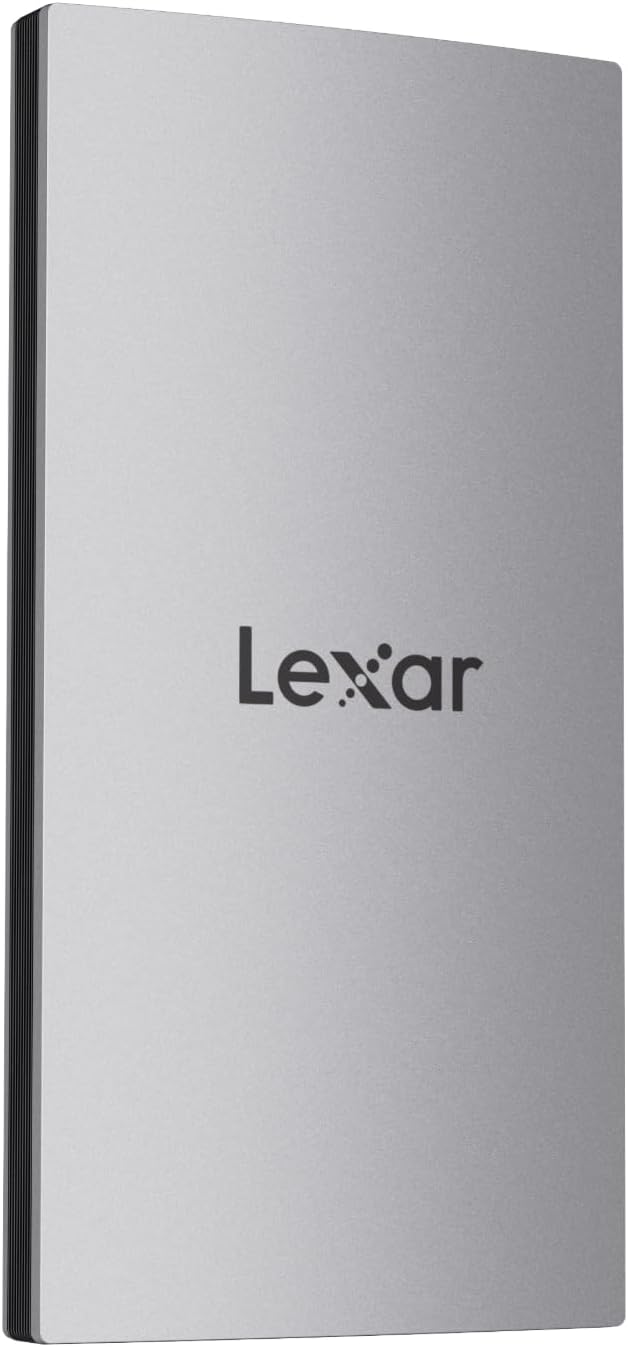 Lexar ES3 1TB External SSD USB 3.2 Gen2 Portable SSD PSSD Up to 1050MB/s Read 1000MB/s Write External Solid State Drive Compatible with iPhone 16/15 Series/Mac/PS5/XBOX/Laptop/PC Silver