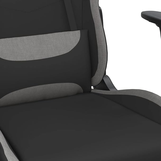 Ergonomic Gaming Chair with Footrest Adjustable Lumbar Support for Comfortable Office Desk Computer Game Reclining Swivel &amp Black Gamer Seat
